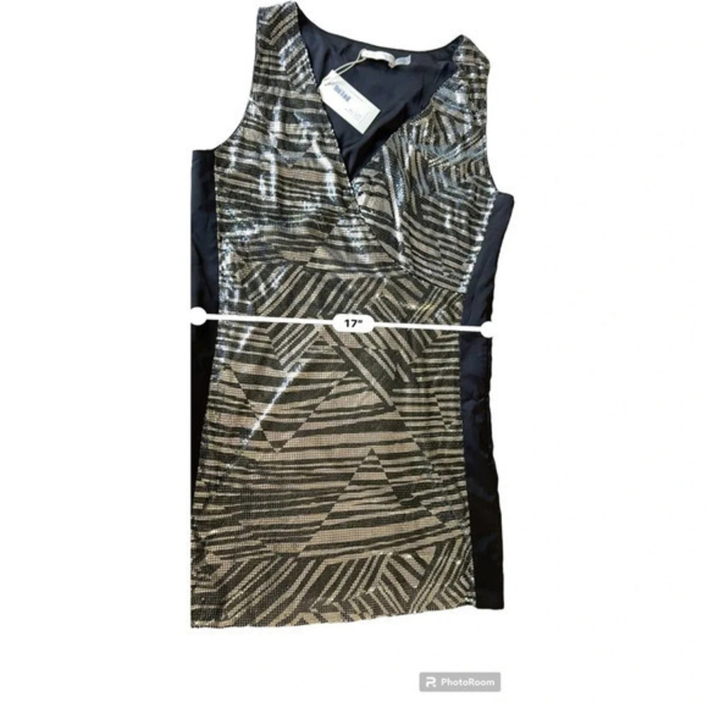 Ramy Brook Lola Chainmail‎ Mini Dress - Silver Black Women Dresses 6 - Picture 7 of 14